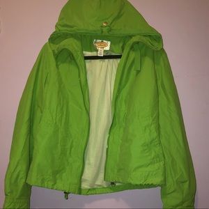 Talbots Green Hooded Rain Jacket